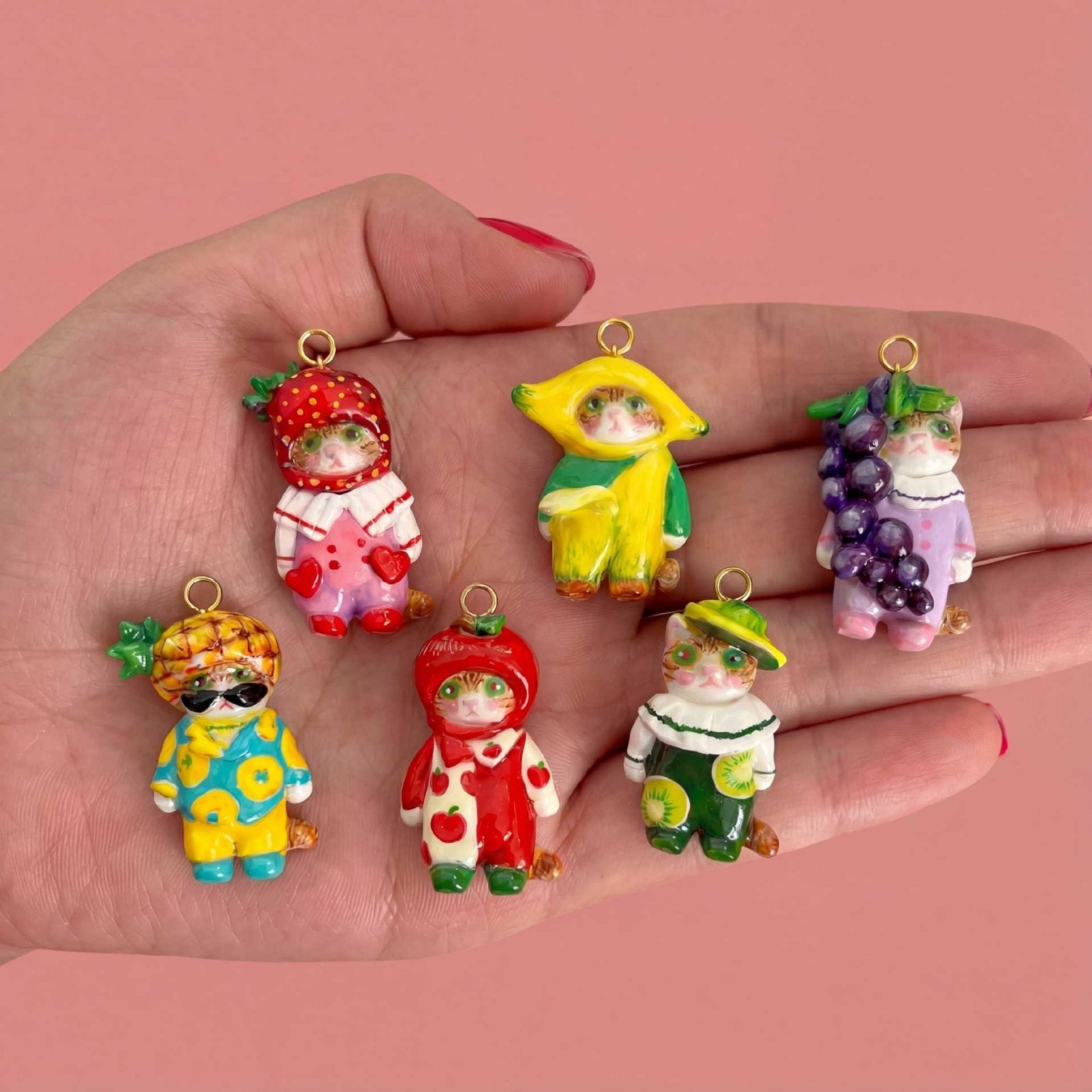 Fruit Kitten Pendant Necklace