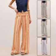 Soft Striped Wide-Leg Pants for Women - Comfortable & Chic