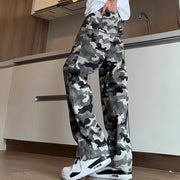 Camouflage Wide-leg Casual Pants for Men