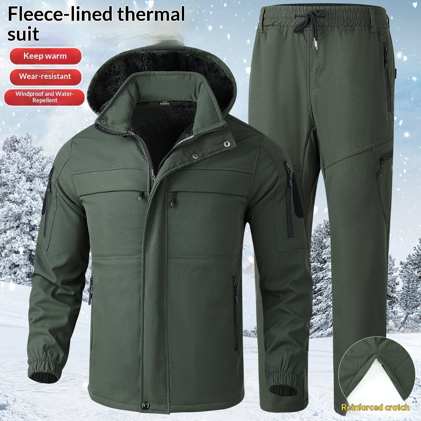 Waterproof Windbreaker Jacket and Pants Set for Men