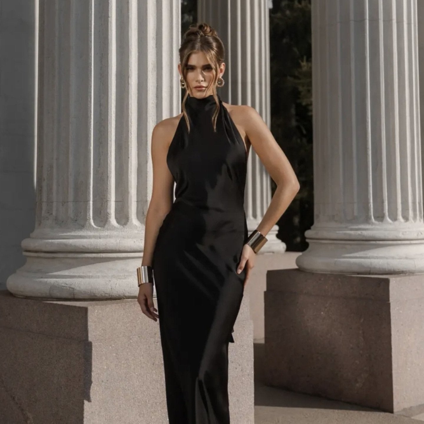 Elegant Satin Mermaid Evening Gown for Women