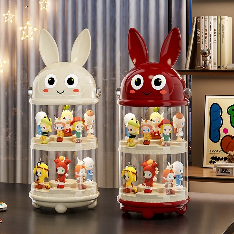 Double-Layer Dust-Proof Display Rack with Lid