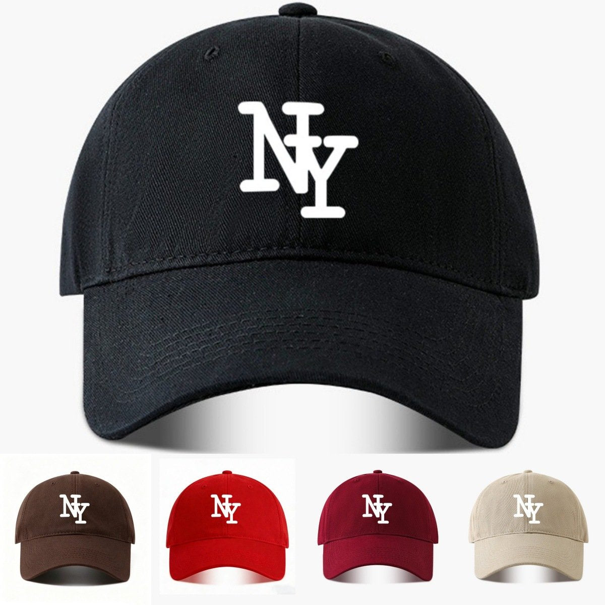 Adjustable Baseball Cap with Lettering - Sun Protection for Men
