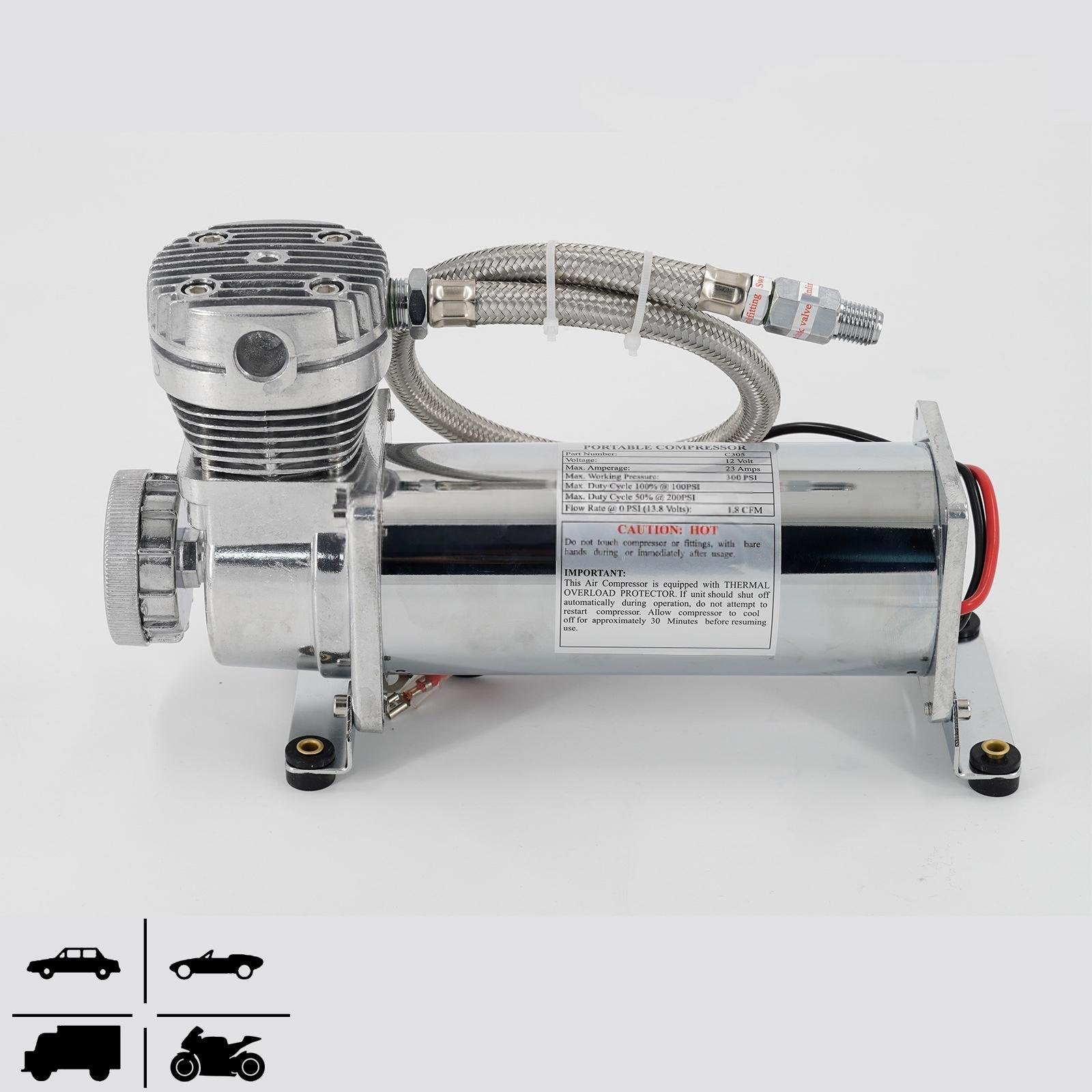 Onboard Car Suspension Air Pump 12V 300psi