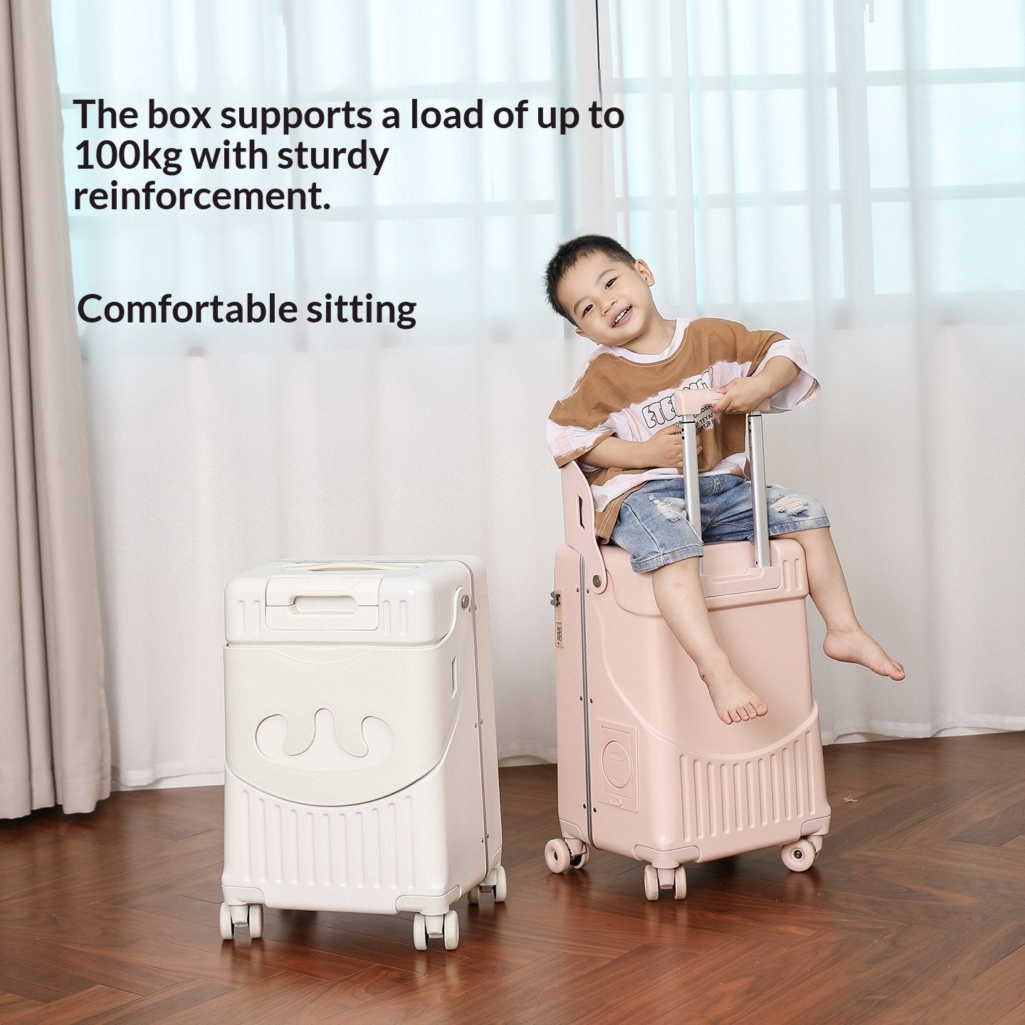 Durable Kids' Travel Suitcase with Cartoon Design