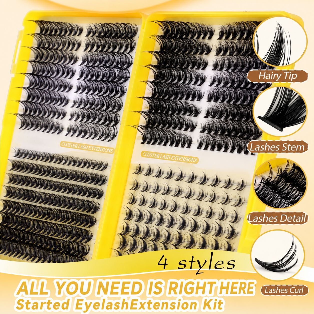 Natural 3D Cluster Lashes DIY Kit
