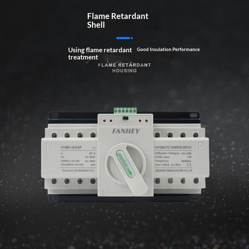 Dual Power Source Transfer Switch for Automatic Backup