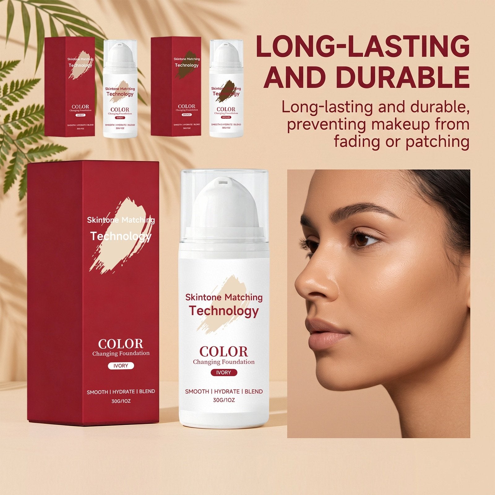 Portable Color-Changing Concealing Foundation