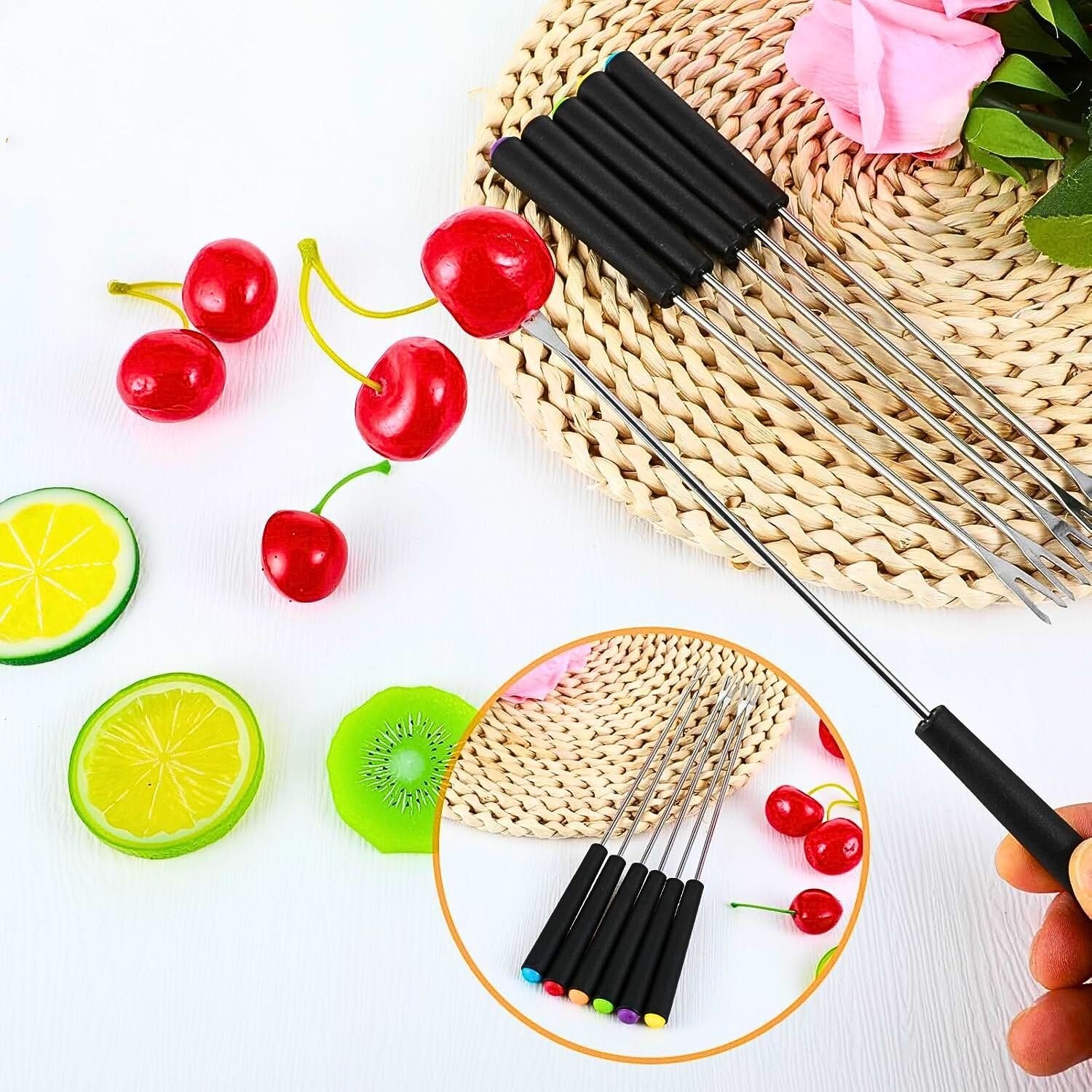 Portable BBQ Fork Set for Camping & Outdoor Cooking