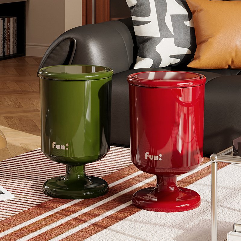 Living Room Storage Bucket with Wine Glass Set