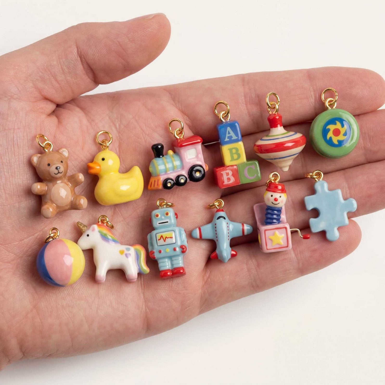 Little Bear & Duck Building Block Charm Pendant Ornament