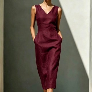 Womens Fashion Solid Colour Dresses