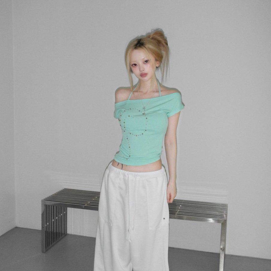 Off-Shoulder Short-Sleeve T-Shirt for Women