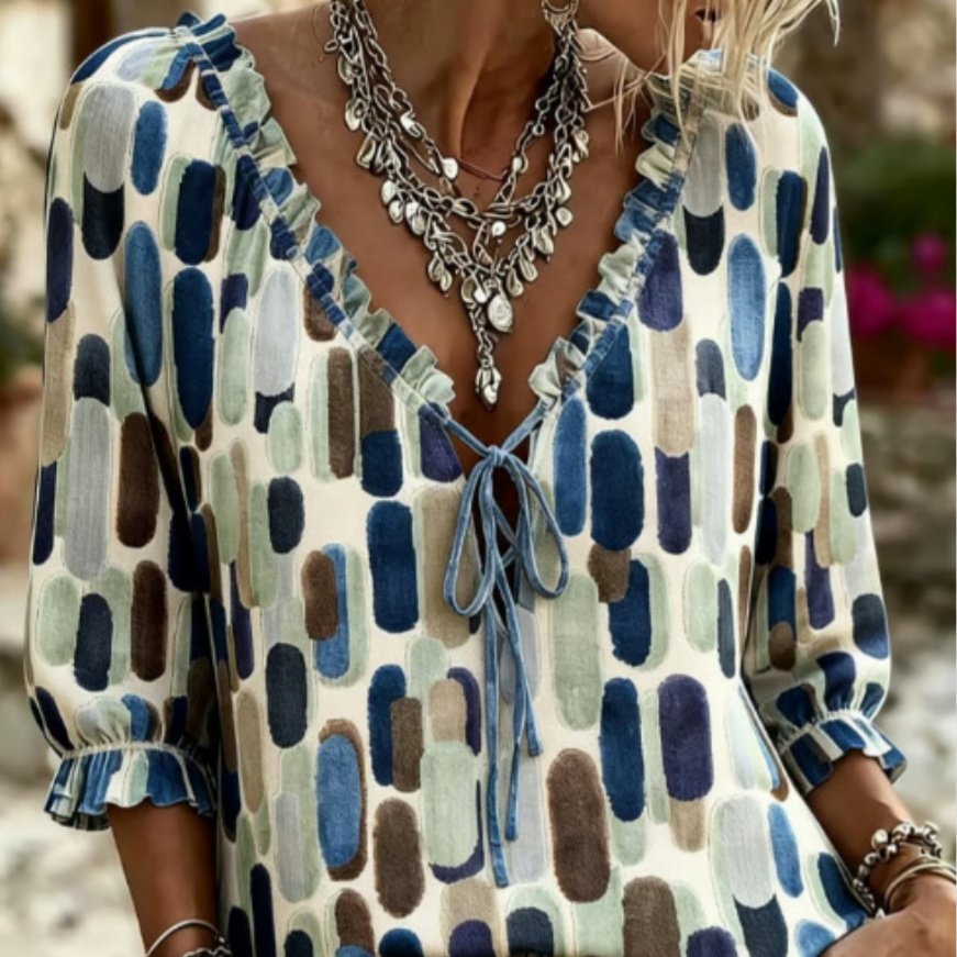 Floral V-Neck Shirt