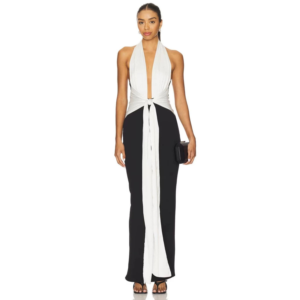 Womens Slit Figure-hugging Sheath Dress