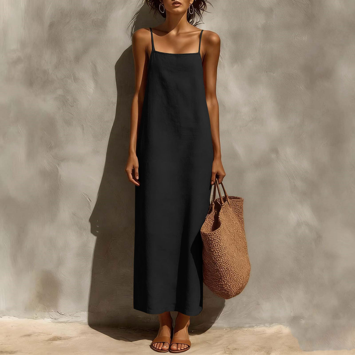 Sexy Solid-color A-line Dress for Women