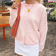 Cozy Striped Cardigan Top