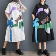 Summer New Arrival Loose-fit Plus-size Printed Patchwork Dress