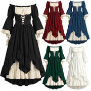 Renaissance Gothic Puff-sleeve Dress with a Cinched Waist