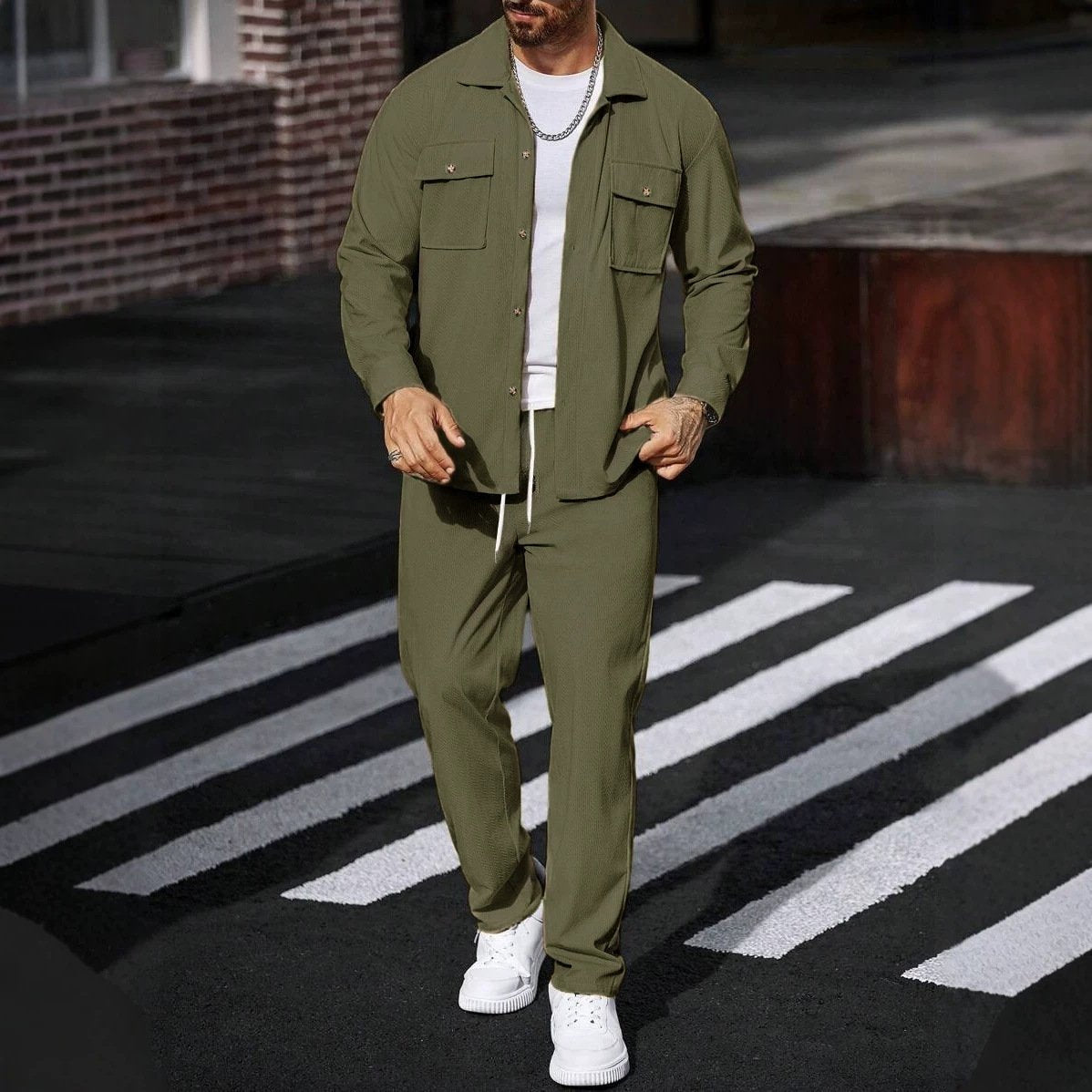 Casual Sportswear Two-piece Set for Men