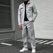 Casual Men's Cardigan and Trousers Set for Autumn