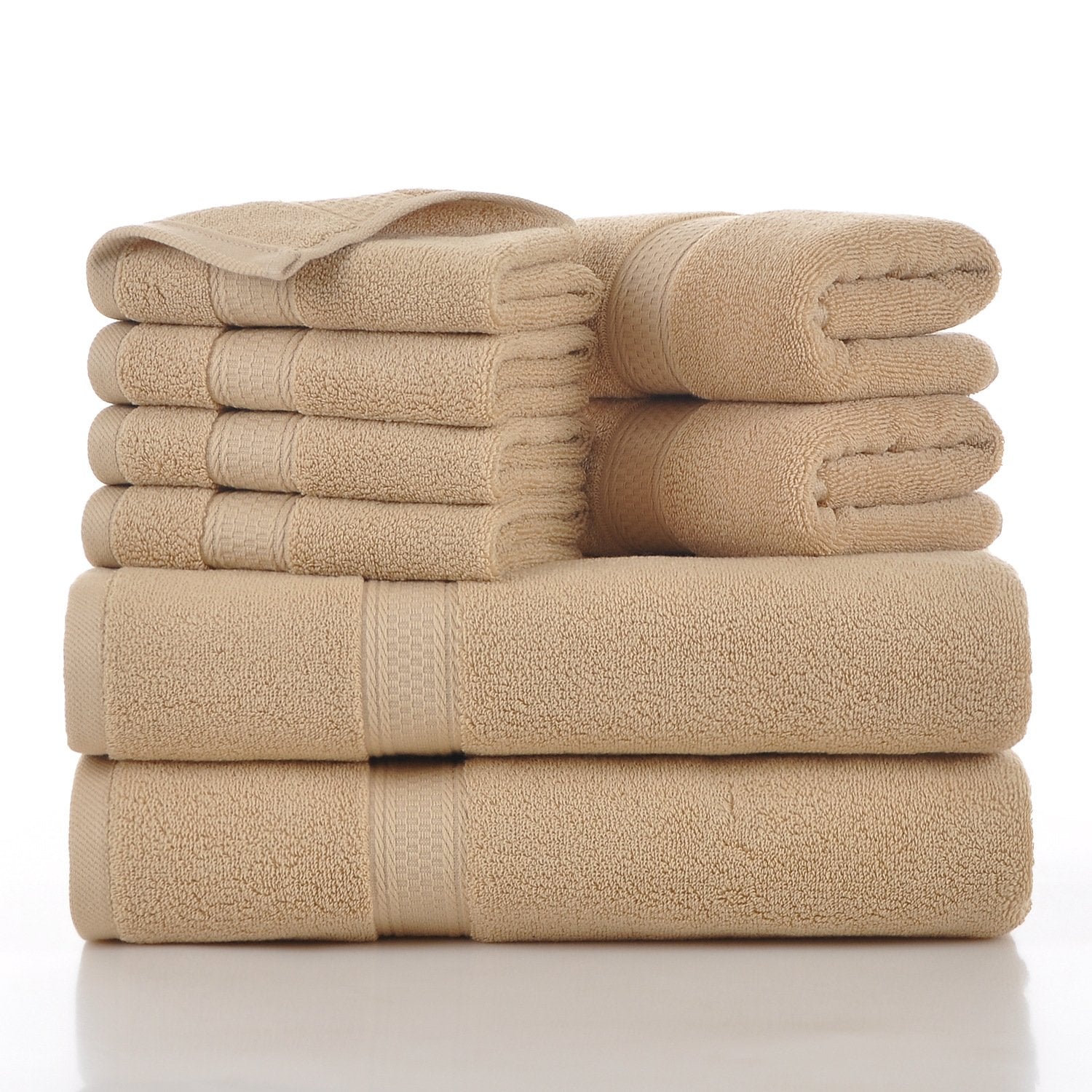 Soft Absorbent Towel Set 8-Piece Cotton Home Essentials