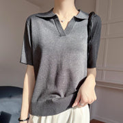 Elegant Thin Fit Polo Neck Tee