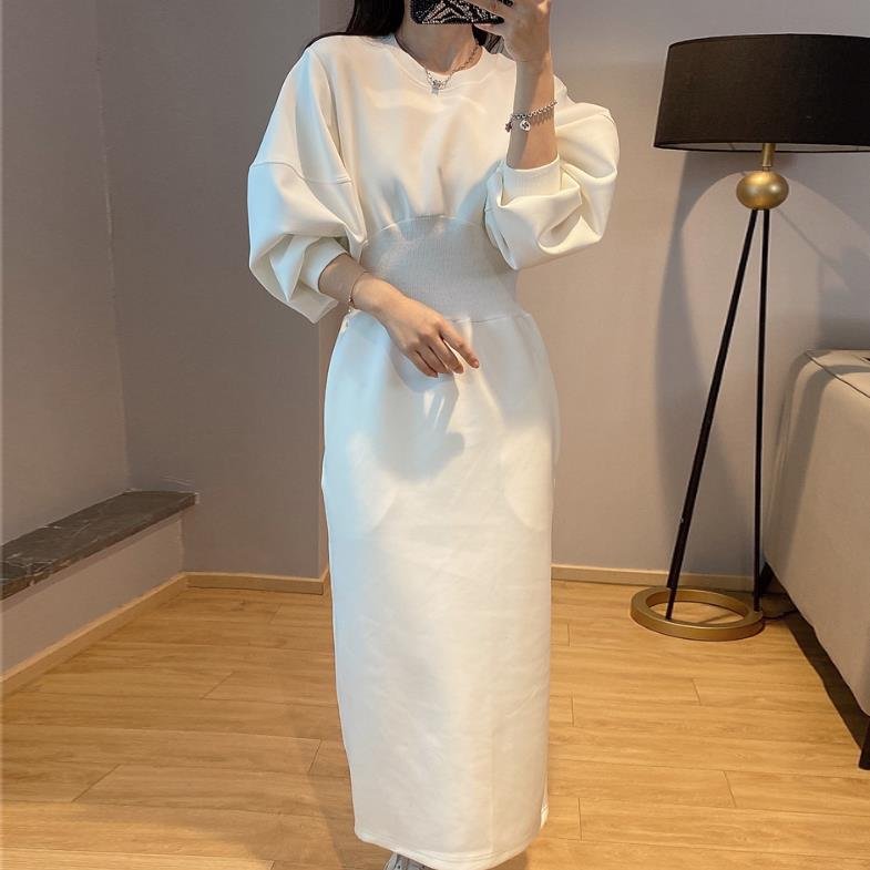 High-end French Hepburn-style Hoodie Dress
