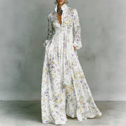 Floral-patterned Digital-print Long Dress