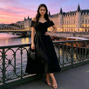 Elegant Petite-figured Dress with a Celebrity Vibe