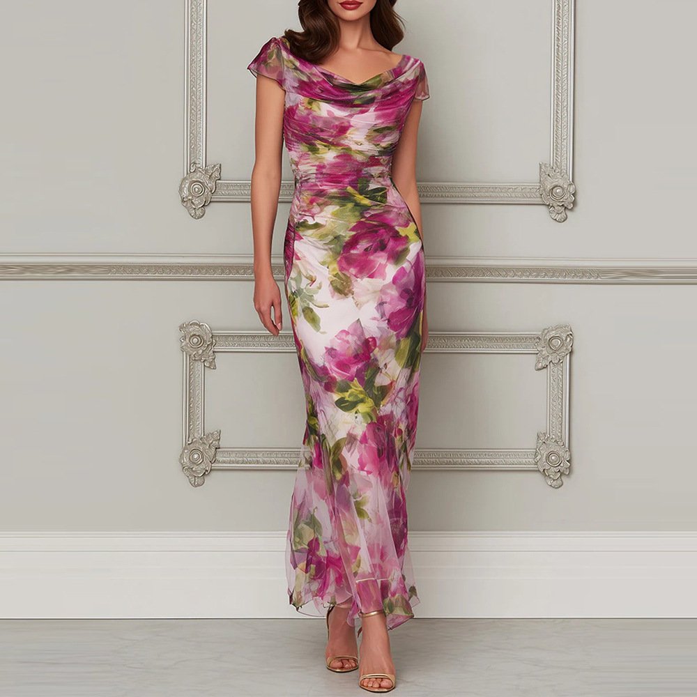 Fashionable and Sexy Boat-neck Dress for Women
