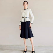 Womens Fashionable Two-piece Look Colorblock Dress