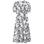 Fashionable Casual Slim-fit Mid-length Printed Dress