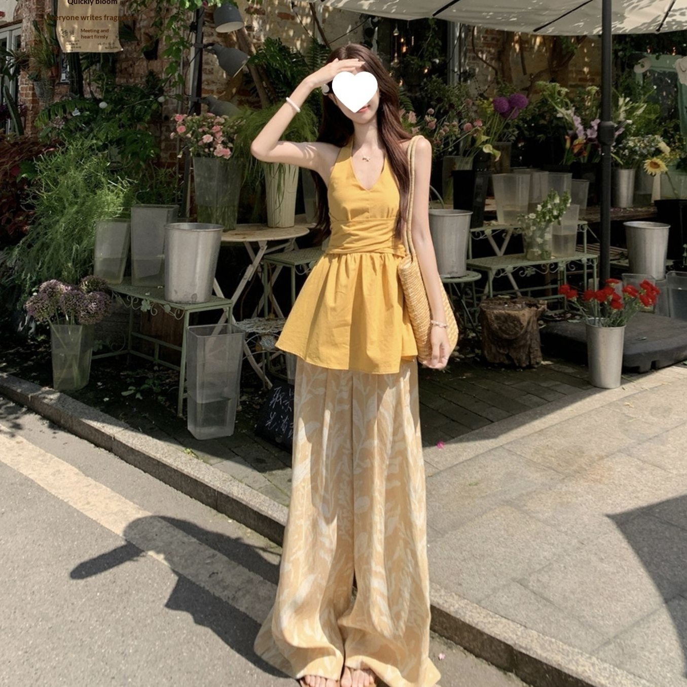Yellow Floral 2-Piece Set - Summer Chic for Women