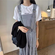 Womens Casual Sleeveless Suspender Dress Long Style