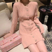 Womens Casual Mid-length Sweater Dress