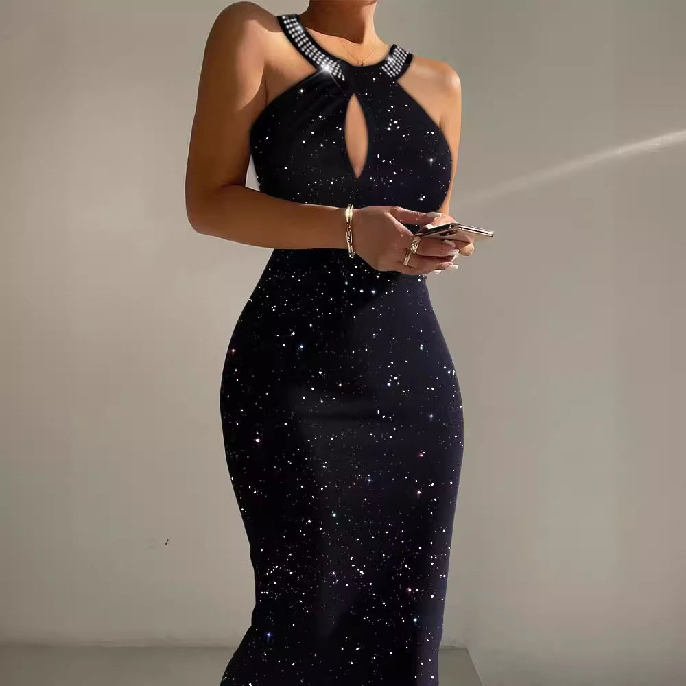 Women's Sleeveless Backless Sheath Dress
