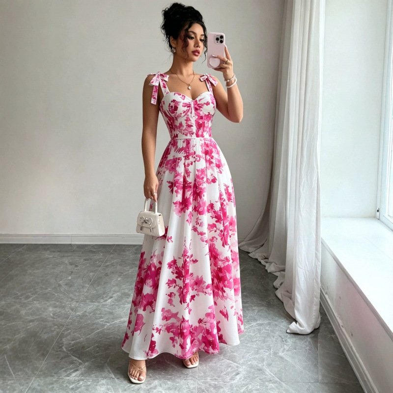 Women's Fashion Floral Strap Dress