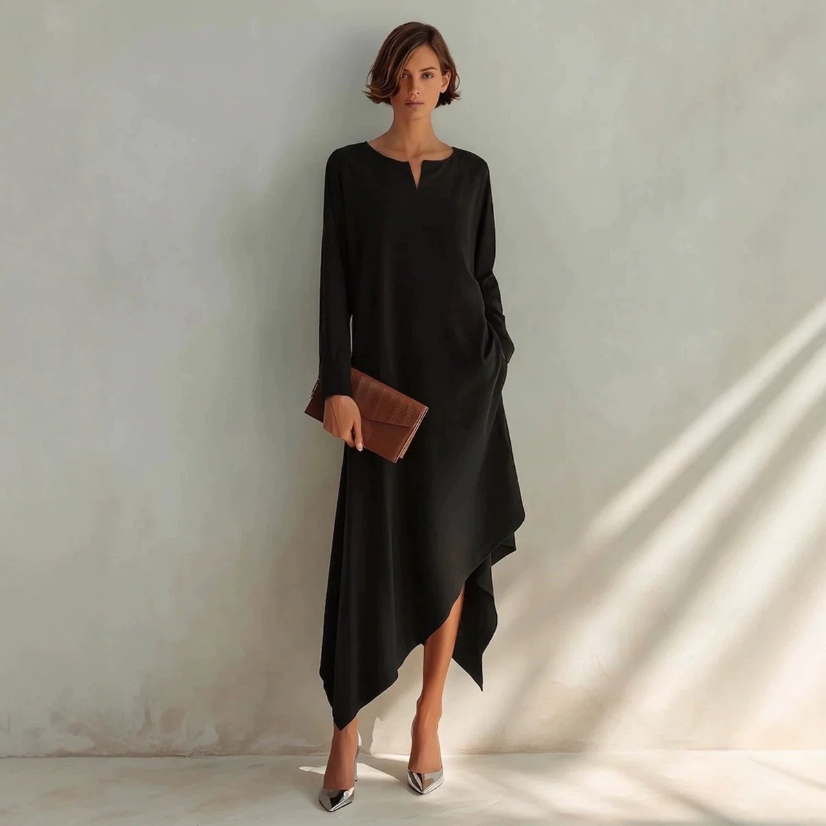 Womens Fashion Asymmetrical Hemline Dress