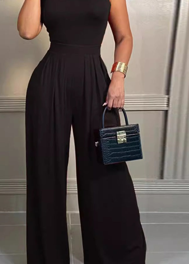 Women's Wear Bell-bottom Pants Four Seasons Elastic Waist Straight-leg Trousers