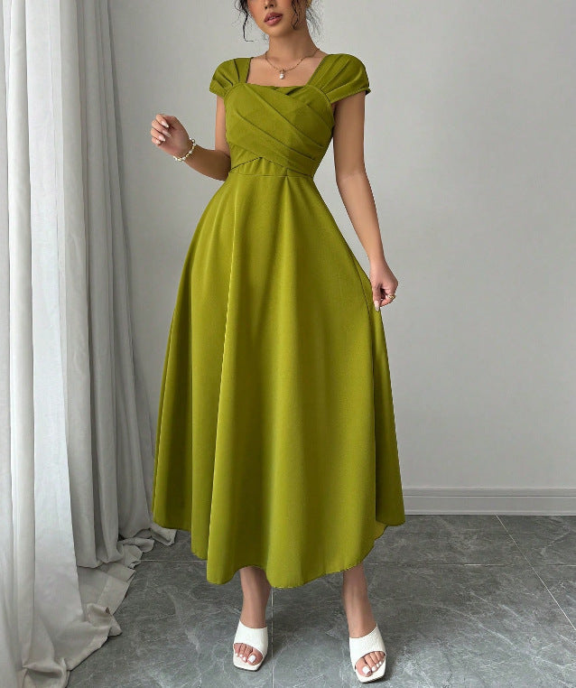 Women's Summer Slimming Waist-slimming Hepburn-style Dress