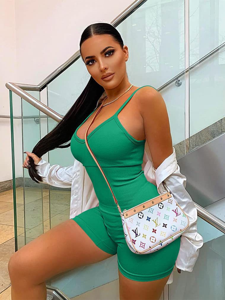 Summer Suspender One-Piece Romper Shorts