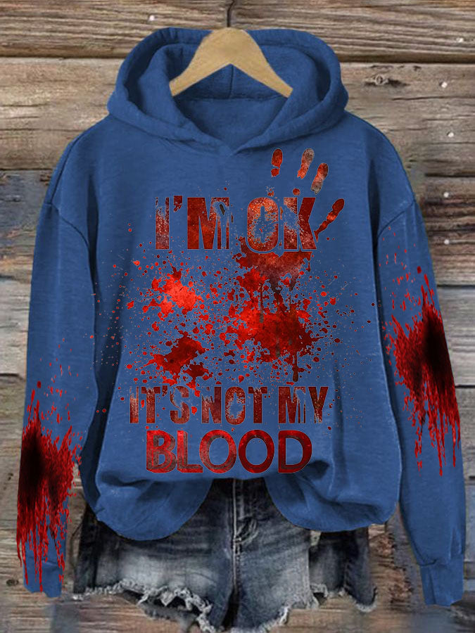 Women's 3D Letter Printed Loose Pullover Hoodie