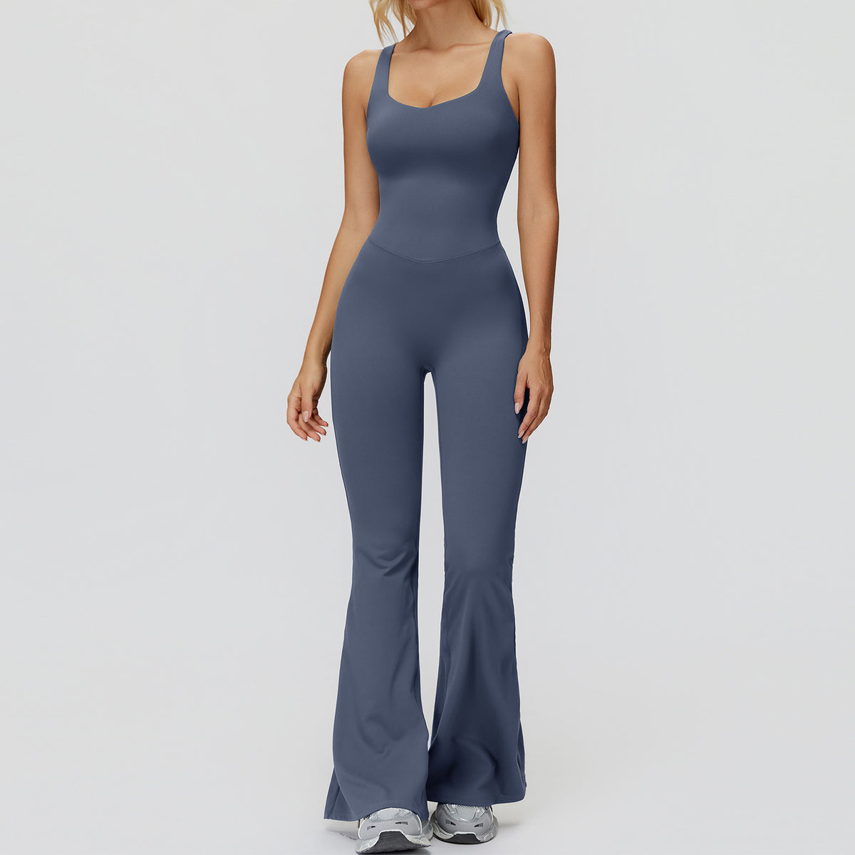 Women's Cross-Back Wide-Leg Workout Jumpsuit