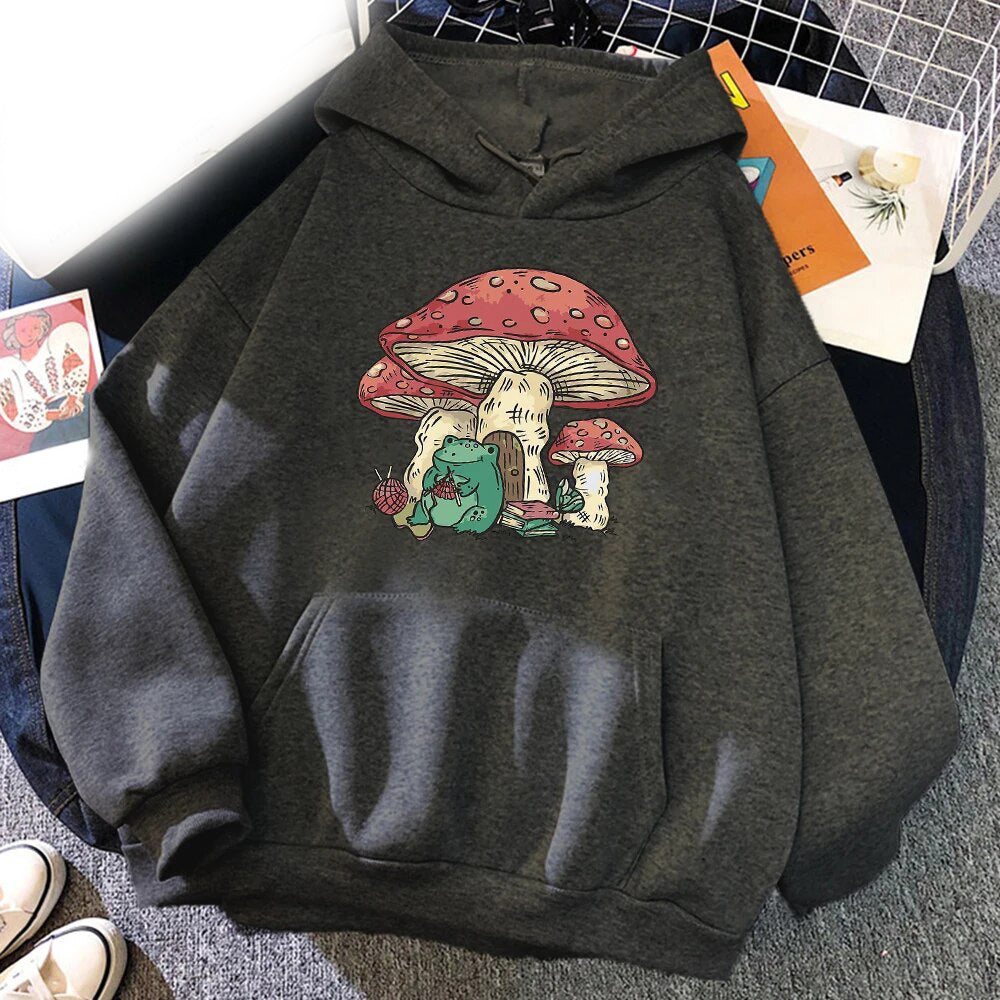 Cozy Letter Print Kangaroo Pocket Drawstring Hoodie