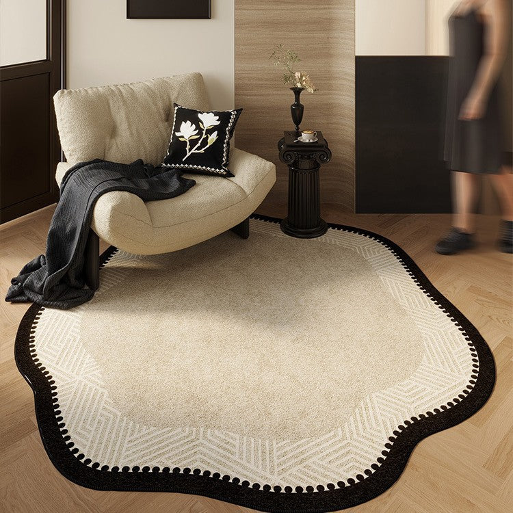 Round Vintage French-style Living Room Rug