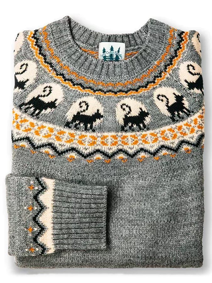 Hooded Thick Needle Fabric Trendy Round Neck Sweater