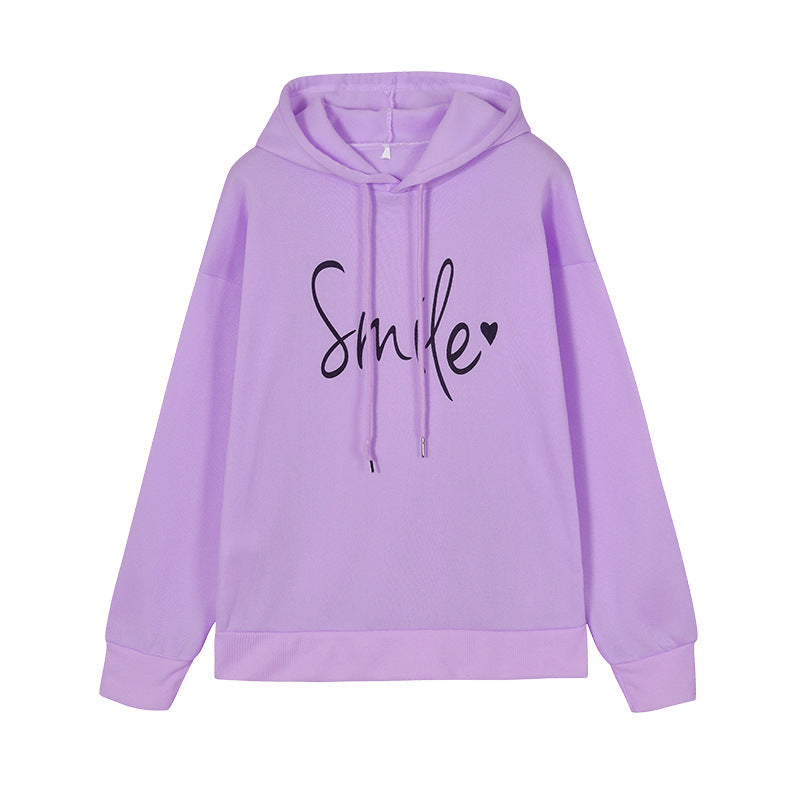 Women's Casual Round Neck Long Sleeve Printed Loose Sweatshirt