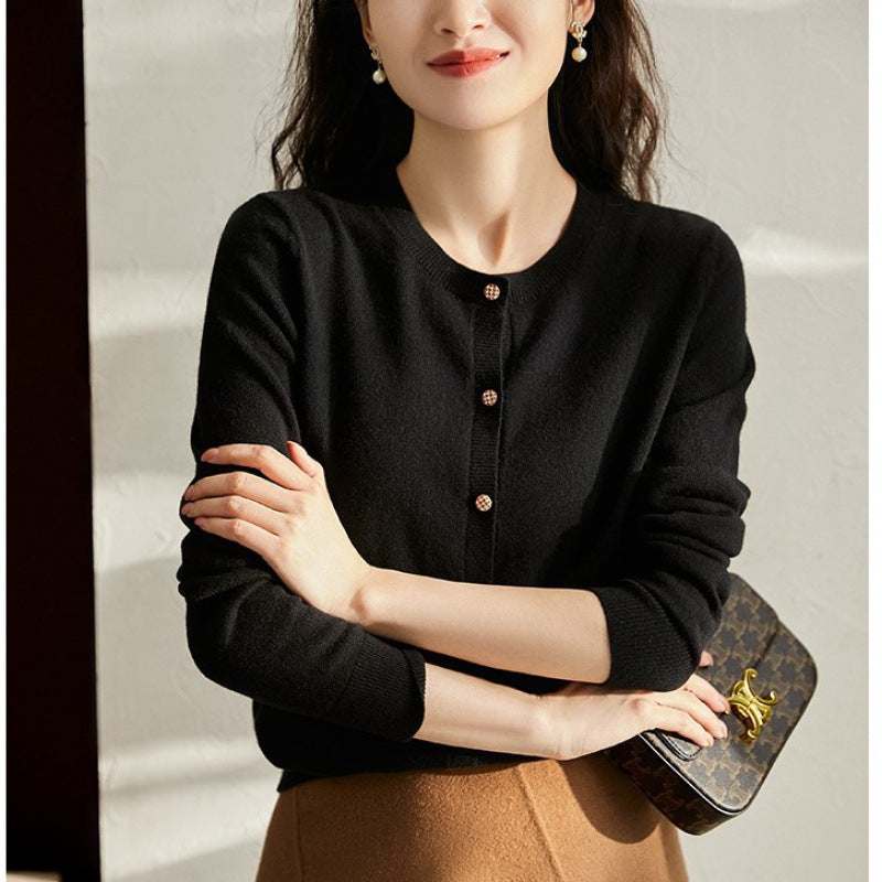 Women's Long-sleeve Knitted Cardigan Sweater