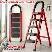 500 lb Heavy-Duty Folding Ladder with Anti-Slip Treads